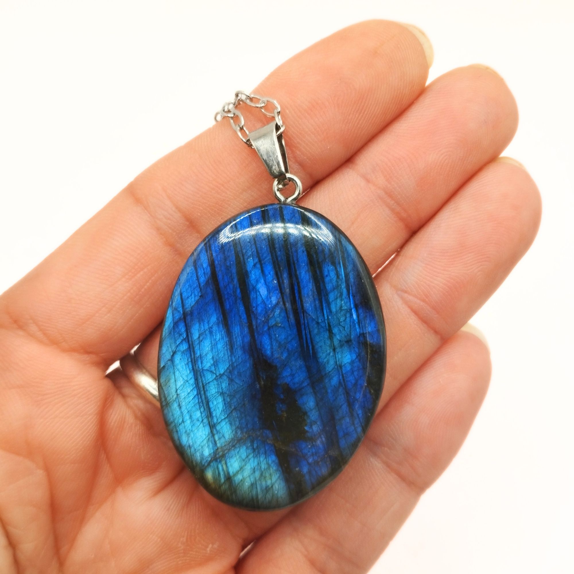 pendentif labradorite bleue
