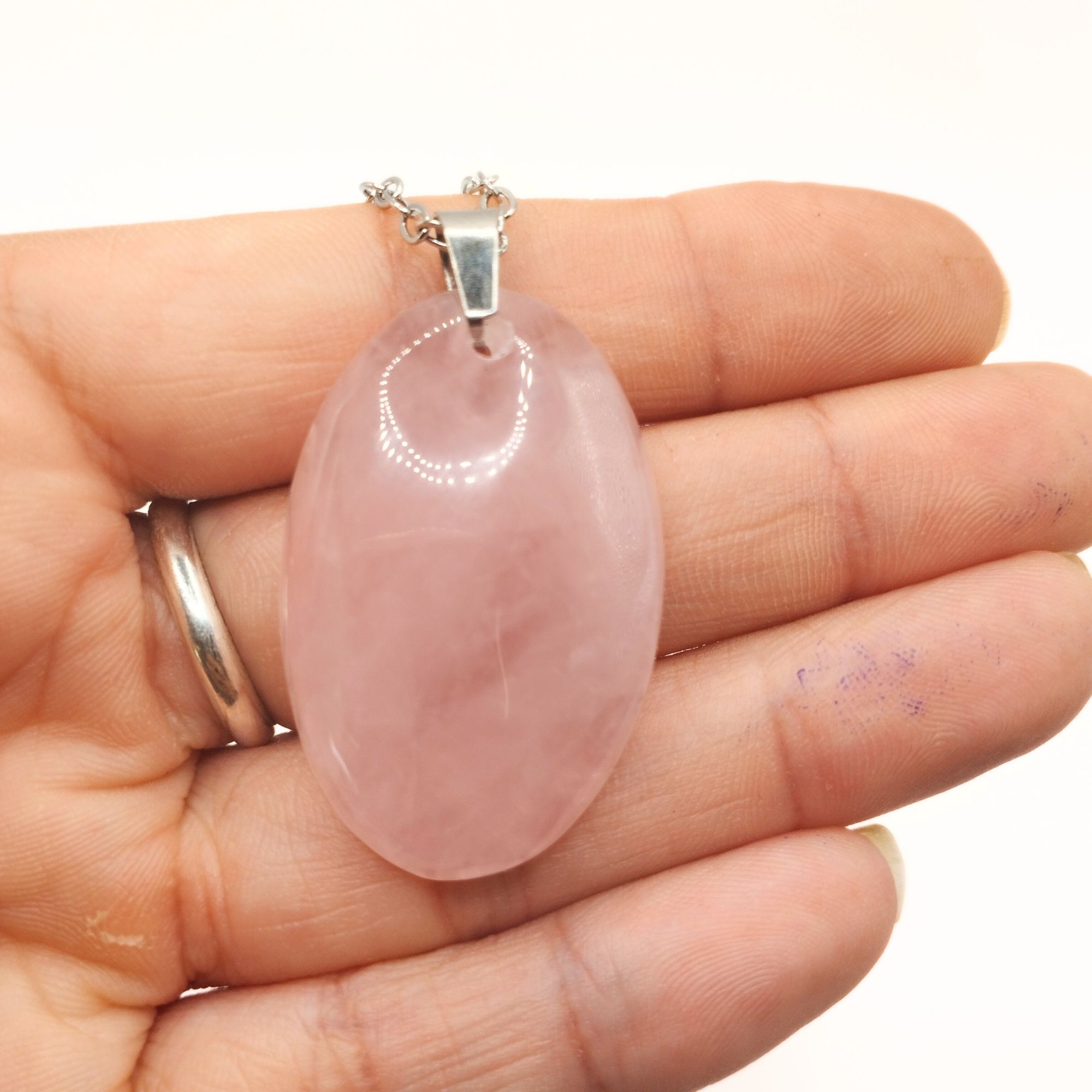 pendentif quartz rose