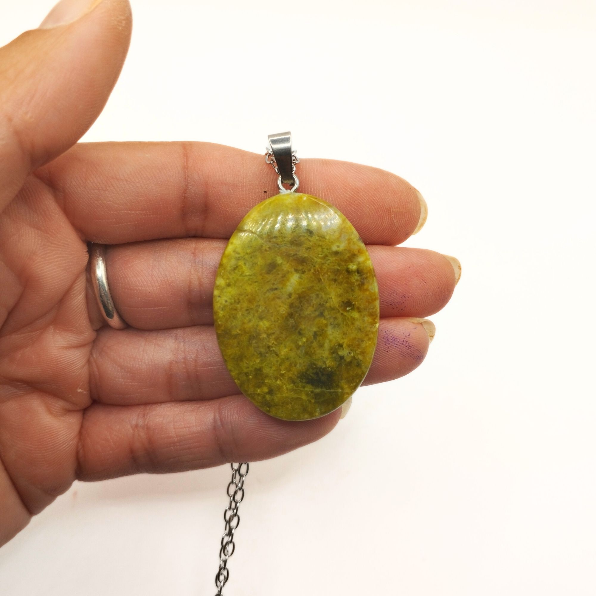 pendentif opale verte