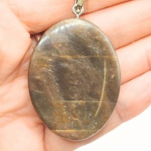 pendentif pierre de lune noire