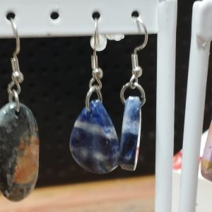 boucles d'oreilles sodalite