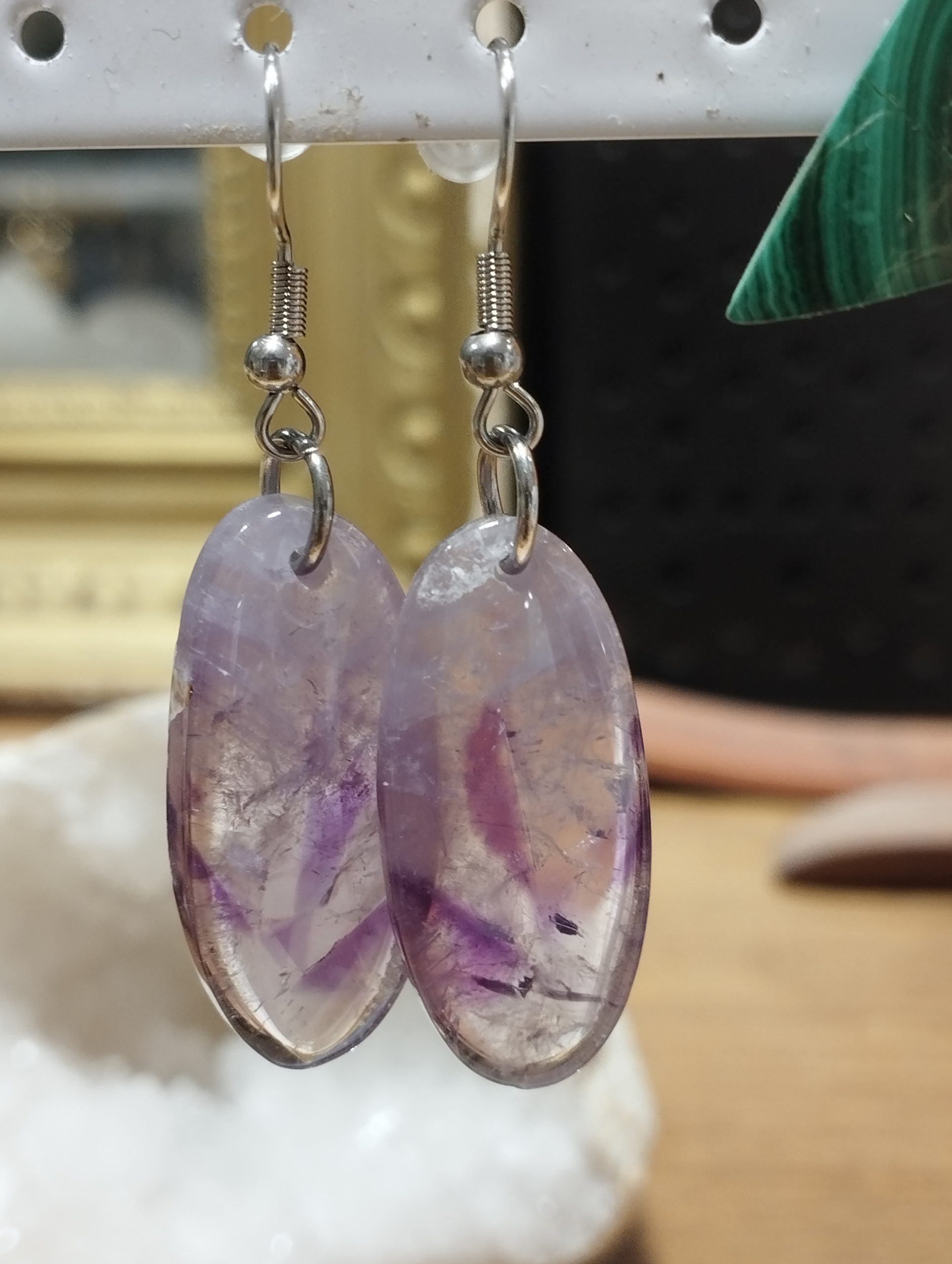 boucles d'oreilles améthyste