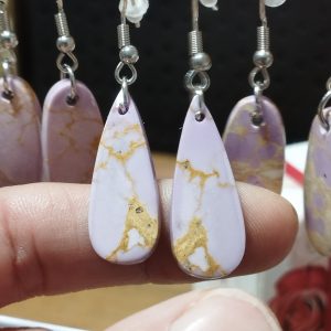 boucles d'oreilles phosphosidérite