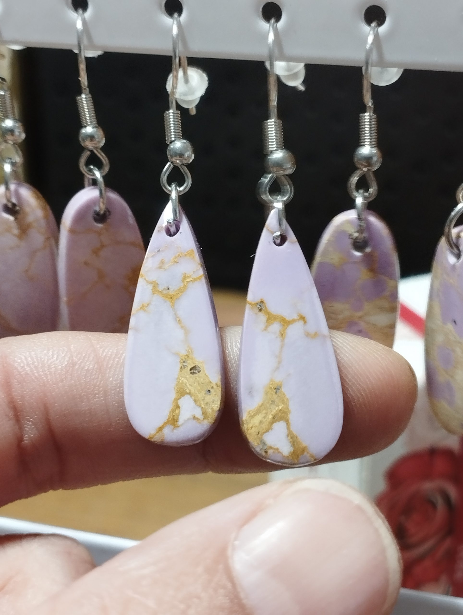 boucles d'oreilles phosphosidérite