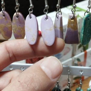 boucles d'oreilles phosphosidérite