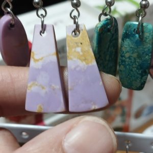 boucles d'oreilles phosphosidérite