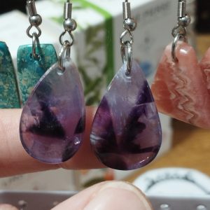boucles d'oreilles améthyste
