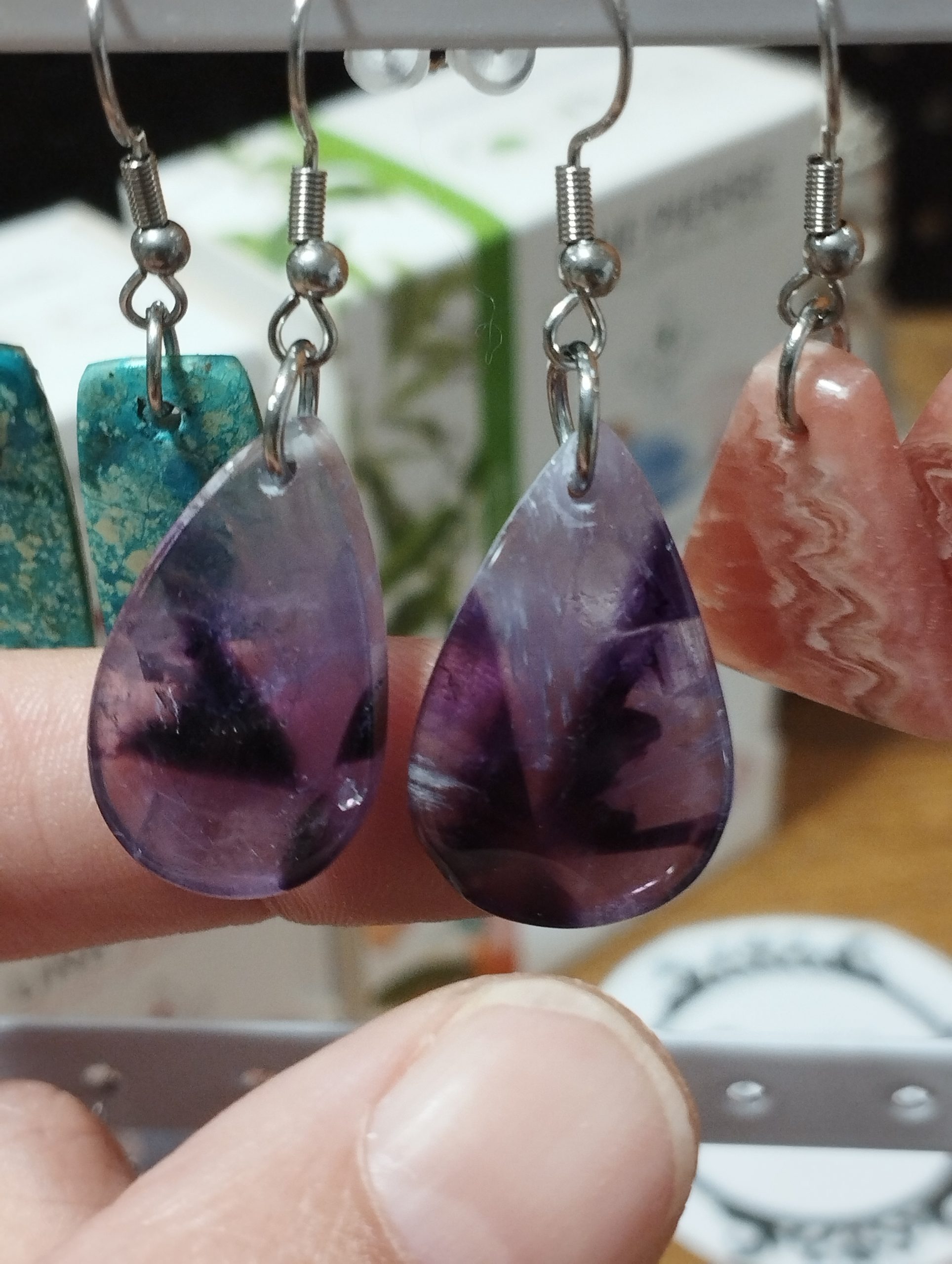 boucles d'oreilles améthyste