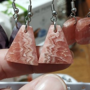 boucles d'oreilles rhodochrosite