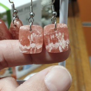 boucles d'oreilles rhodochrosite