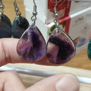 boucles d'oreilles améthyste